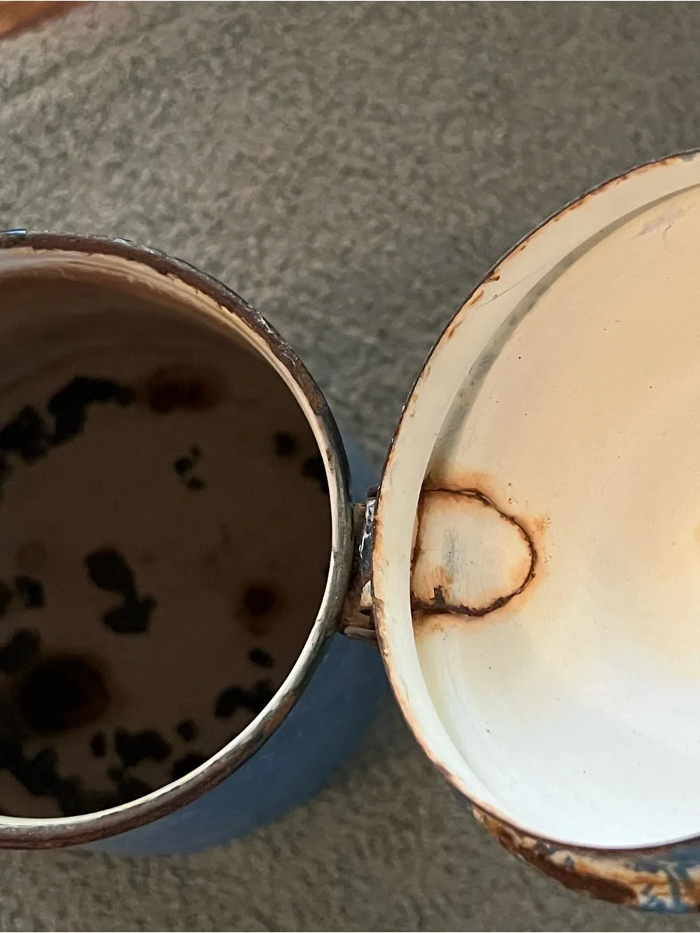 Vintage Enamel Coffee Pot - Classic Speckled Design Glamping